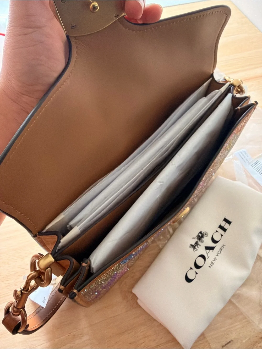COACH CRYSTAL TABBY RAINBOW MULTI CCX14
